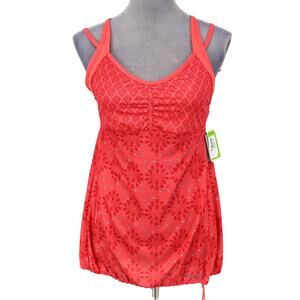 Moving Comfort Swim Top Womens Large Red Serendipity Tank Fiesta Beach New